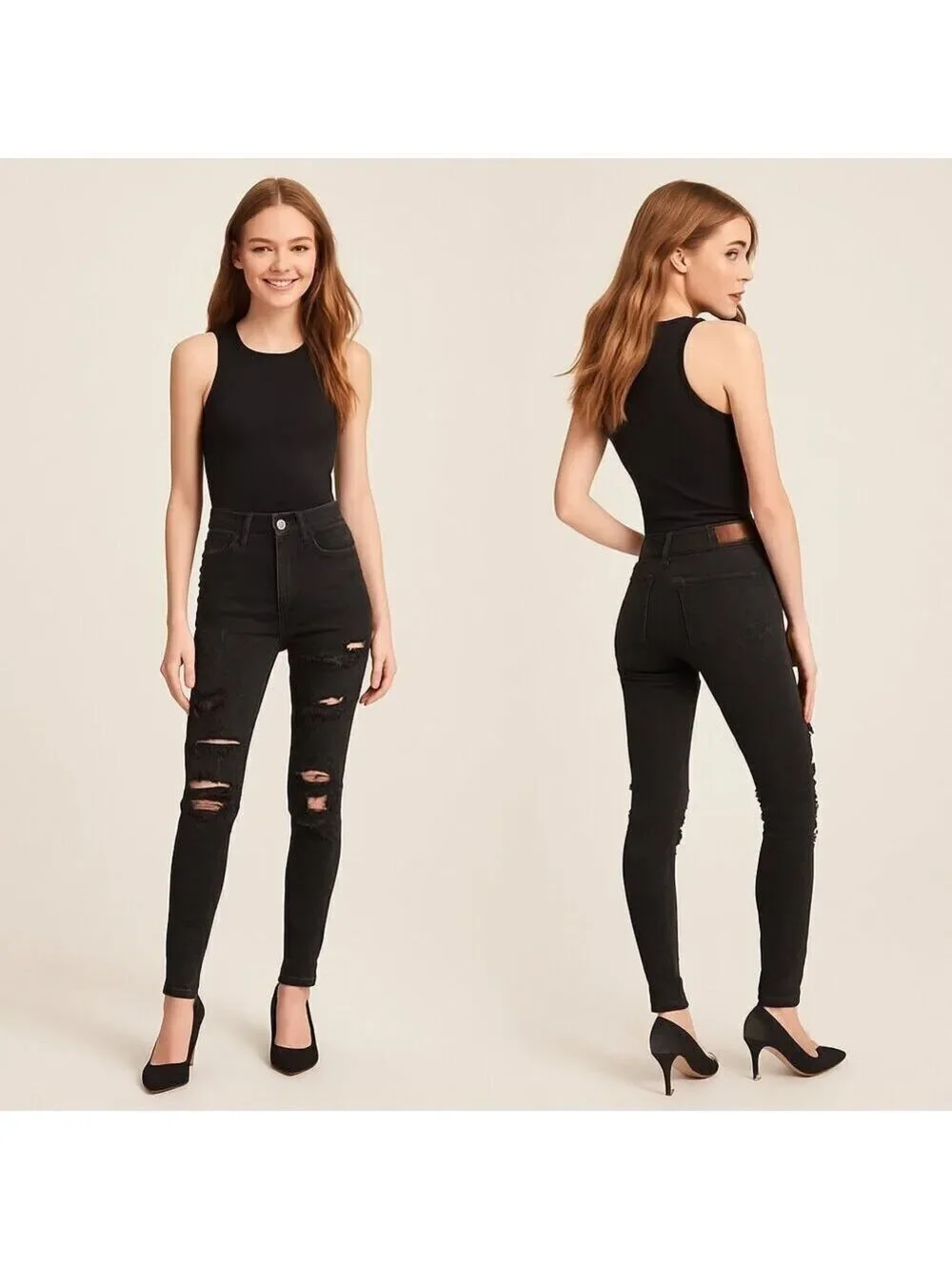 HOLLISTER 🌊 WOMEN’S Ultra High-Rise Super Skinny Distressed Jeans - Size 0R 👖